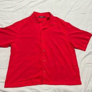 Fashion Nova Men’s Red Shirt - Medium